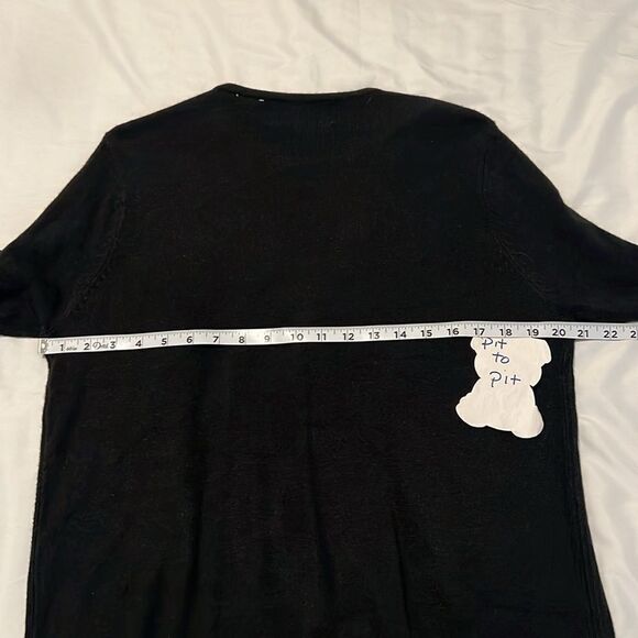 Sarah Bentley size large black knit cardigan with attached matching shell EUC - Picture 9 of 11